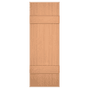 red grandis board and batten joined exterior shutter