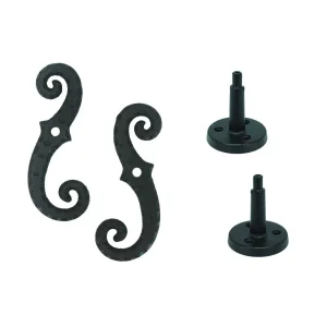 Shutter Dog Scroll with Post | 1 Pair